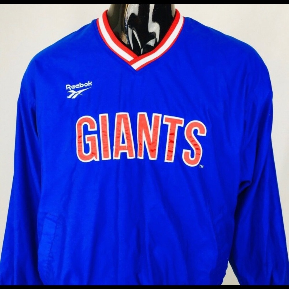 NY Giants vtg Reebok pullover coat